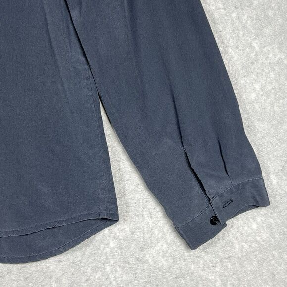 Peserico Silk Blend Tops Long Sleeve Beaded Trim - Gray Women’s 50 (Large) - Picture 9 of 13